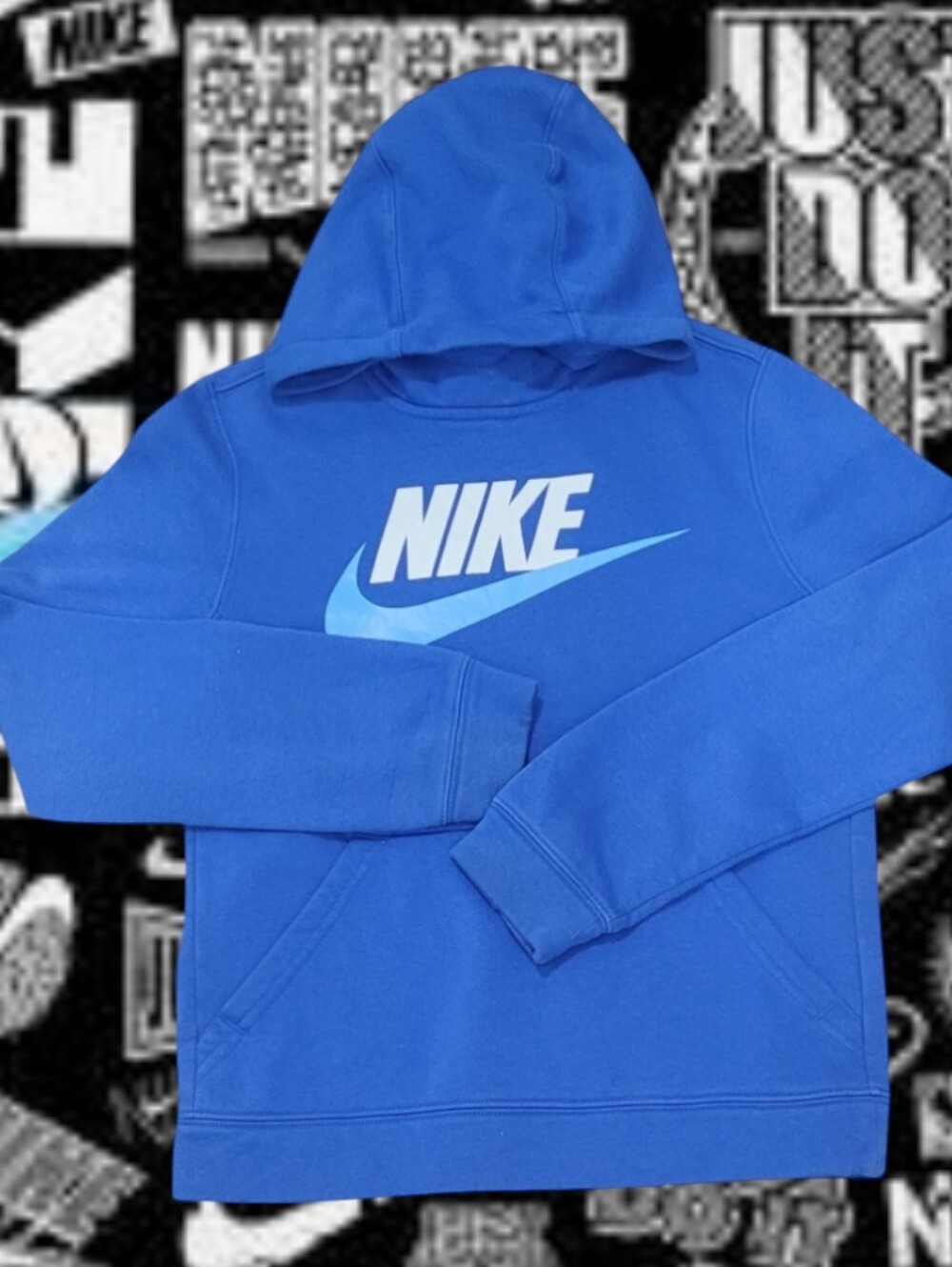 Nike Youth Unisex Blue Pullover Hoodie